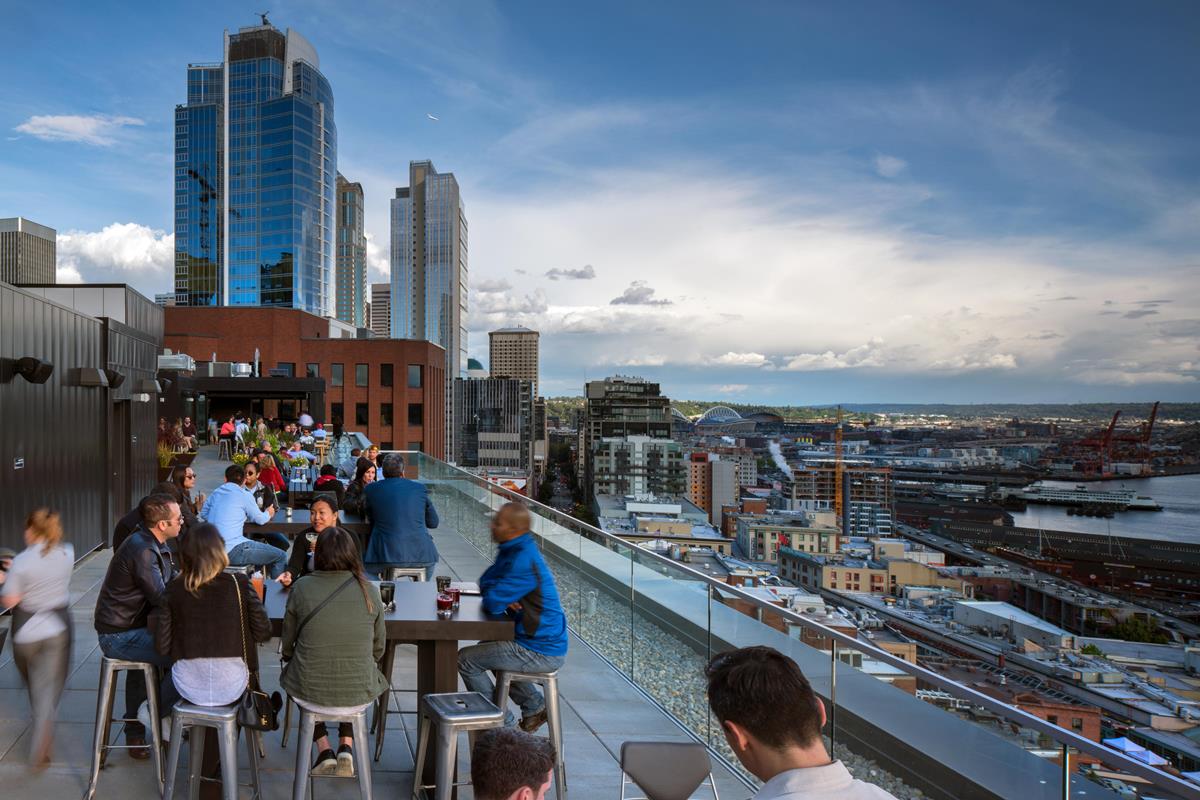 Rooftop Bar Seattle | Thompson Seattle - The Nest | Cocktail Lounges